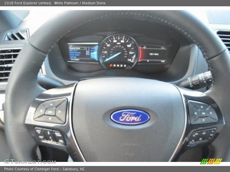 White Platinum / Medium Stone 2018 Ford Explorer Limited