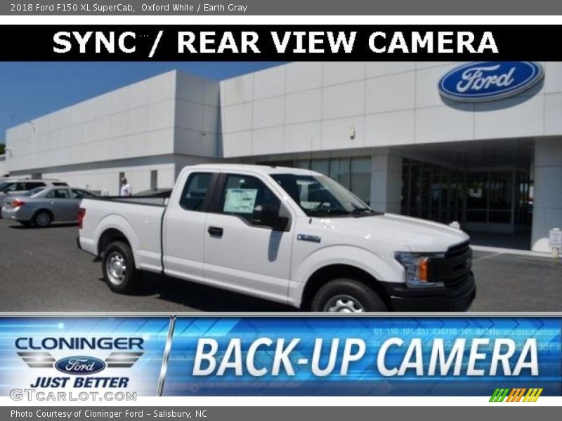 Oxford White / Earth Gray 2018 Ford F150 XL SuperCab