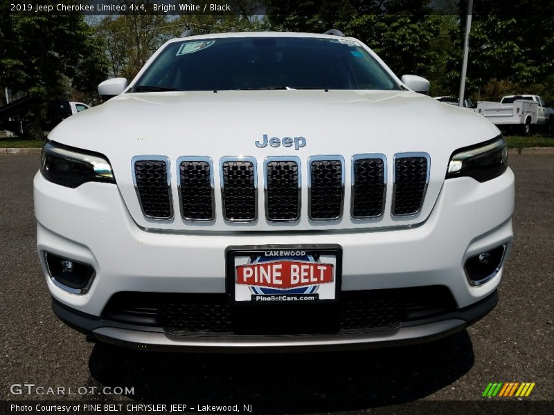 Bright White / Black 2019 Jeep Cherokee Limited 4x4