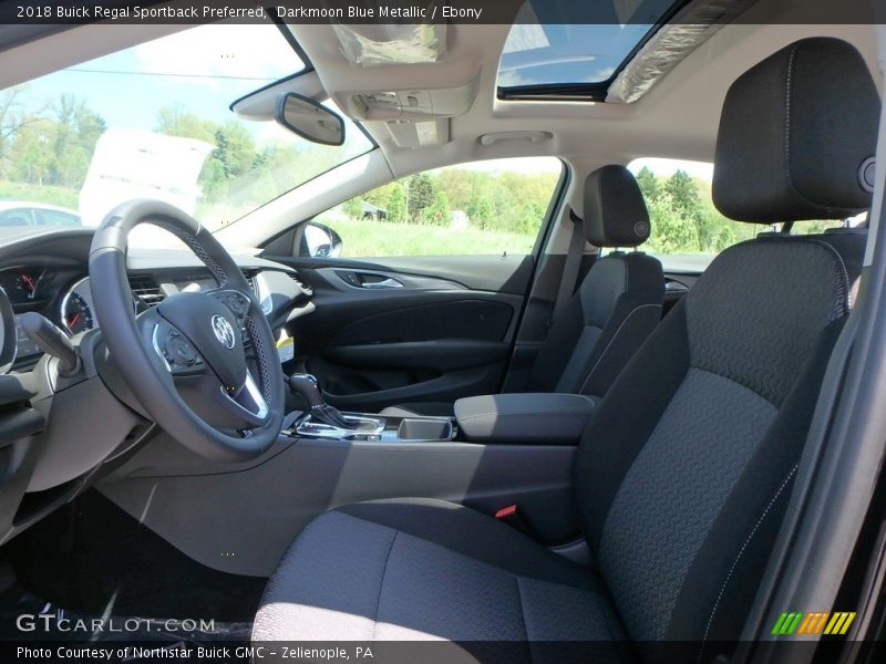 Darkmoon Blue Metallic / Ebony 2018 Buick Regal Sportback Preferred