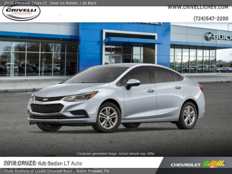Silver Ice Metallic / Jet Black 2018 Chevrolet Cruze LT