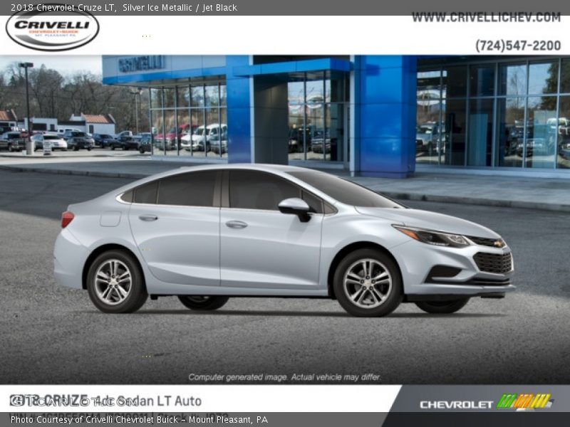 Silver Ice Metallic / Jet Black 2018 Chevrolet Cruze LT