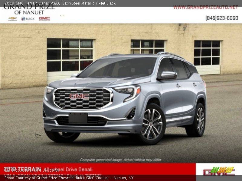 Satin Steel Metallic / ­Jet Black 2018 GMC Terrain Denali AWD