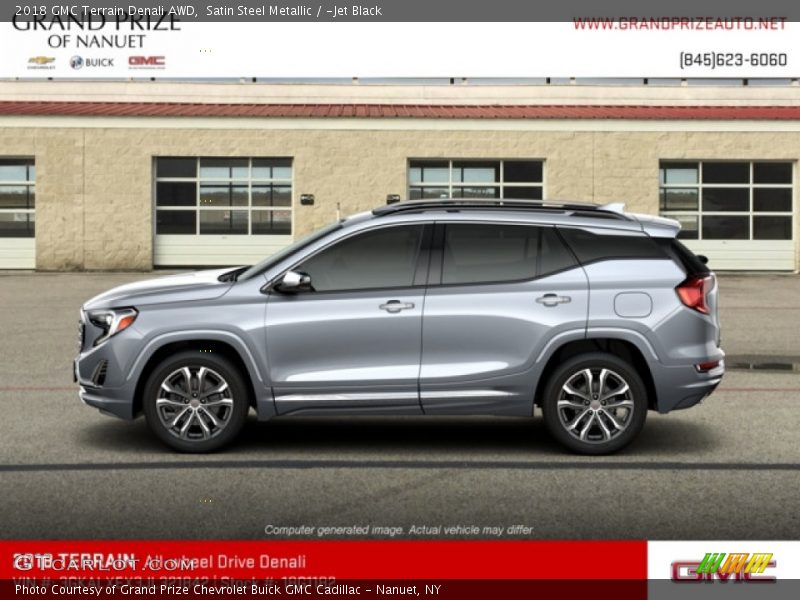 Satin Steel Metallic / ­Jet Black 2018 GMC Terrain Denali AWD