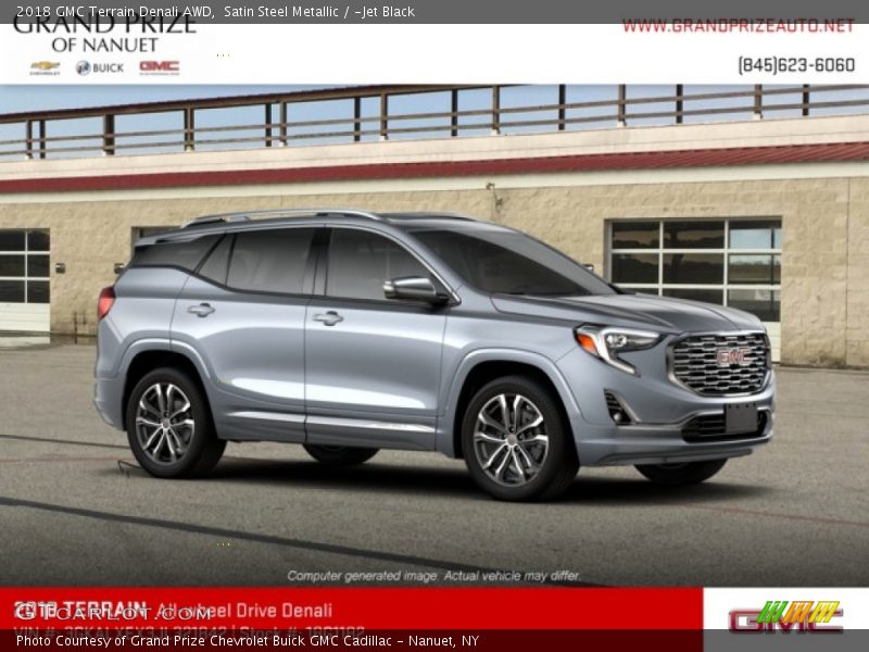Satin Steel Metallic / ­Jet Black 2018 GMC Terrain Denali AWD