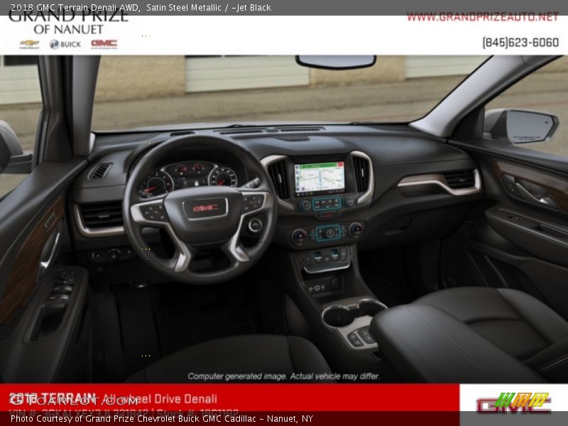 Satin Steel Metallic / ­Jet Black 2018 GMC Terrain Denali AWD