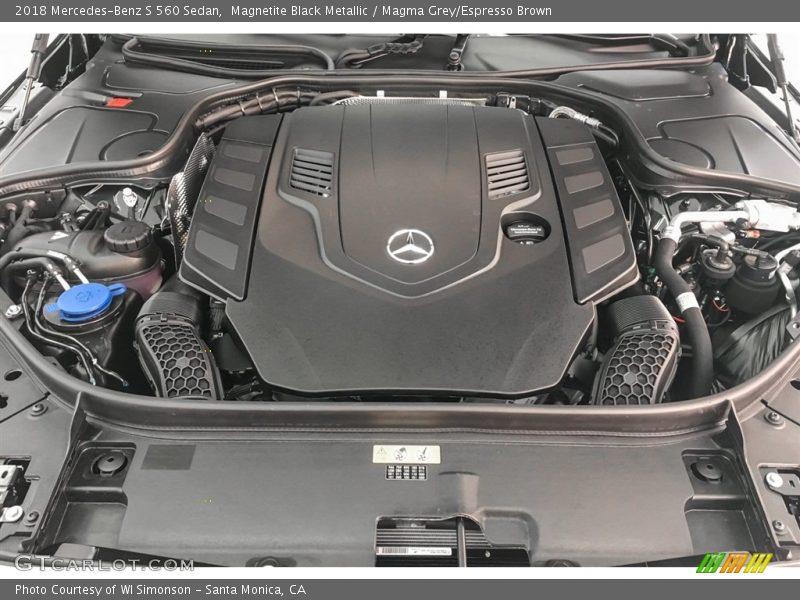 Magnetite Black Metallic / Magma Grey/Espresso Brown 2018 Mercedes-Benz S 560 Sedan