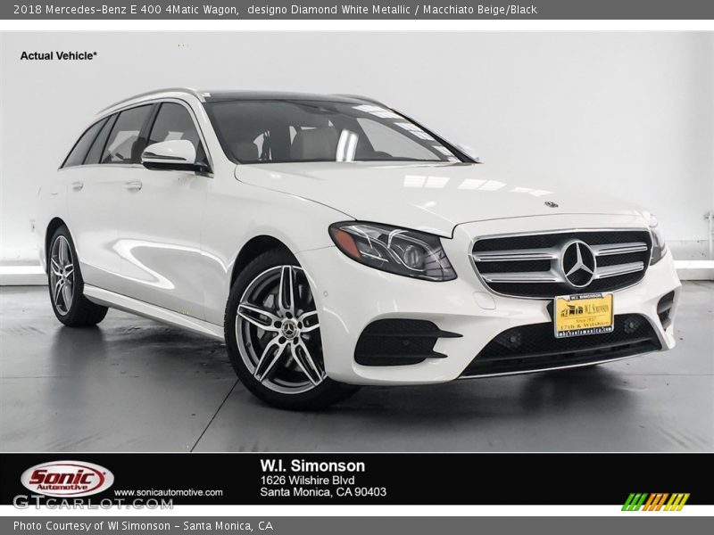 designo Diamond White Metallic / Macchiato Beige/Black 2018 Mercedes-Benz E 400 4Matic Wagon