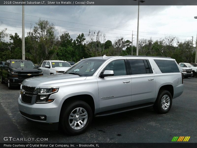 Silver Ice Metallic / Cocoa/­Dune 2018 Chevrolet Suburban LT