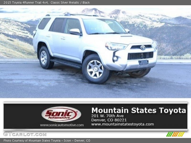 Classic Silver Metallic / Black 2015 Toyota 4Runner Trail 4x4