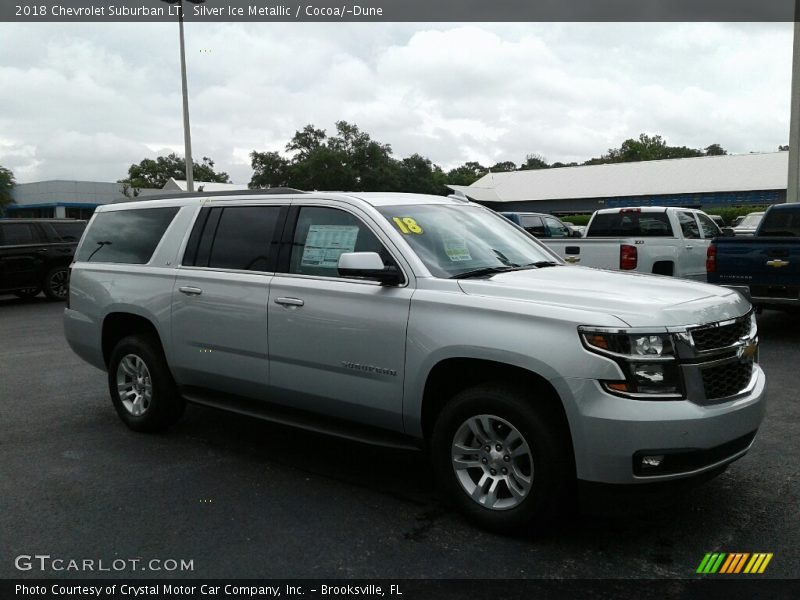 Silver Ice Metallic / Cocoa/­Dune 2018 Chevrolet Suburban LT