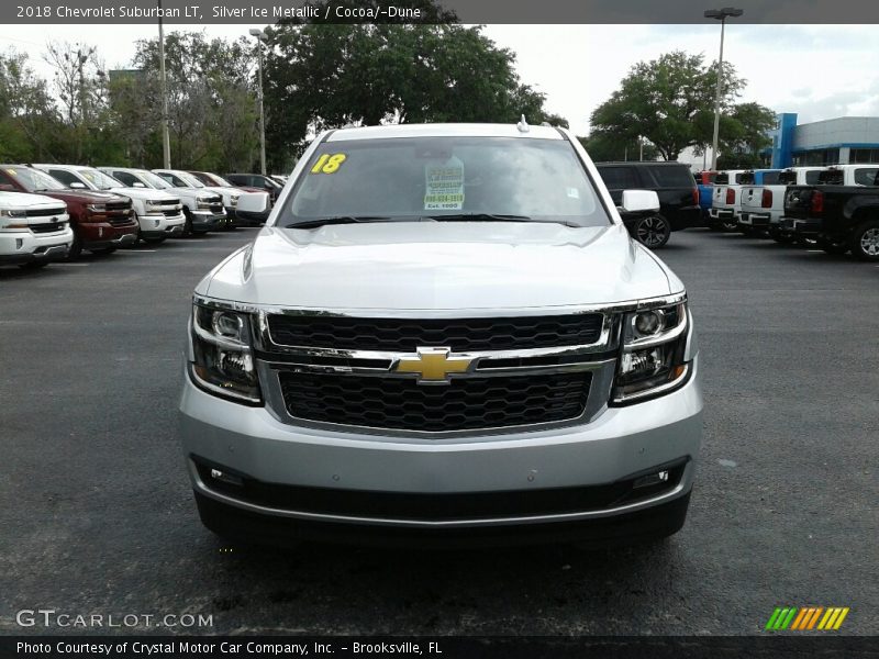 Silver Ice Metallic / Cocoa/­Dune 2018 Chevrolet Suburban LT