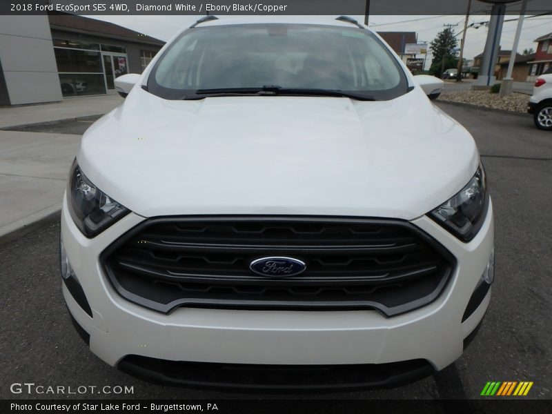 Diamond White / Ebony Black/Copper 2018 Ford EcoSport SES 4WD