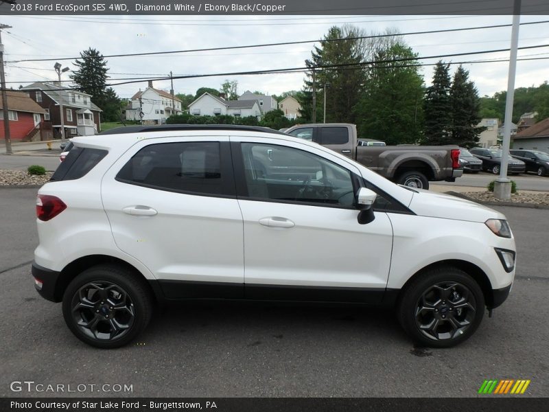 Diamond White / Ebony Black/Copper 2018 Ford EcoSport SES 4WD