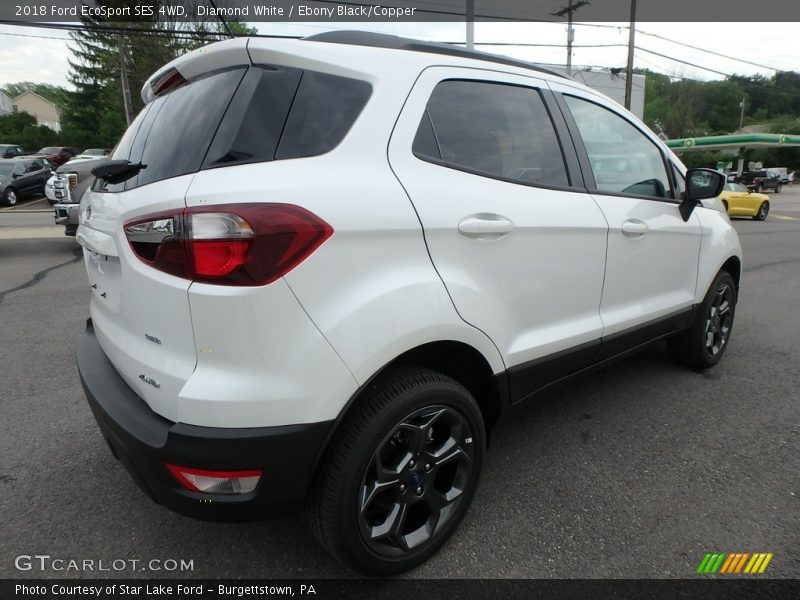 Diamond White / Ebony Black/Copper 2018 Ford EcoSport SES 4WD