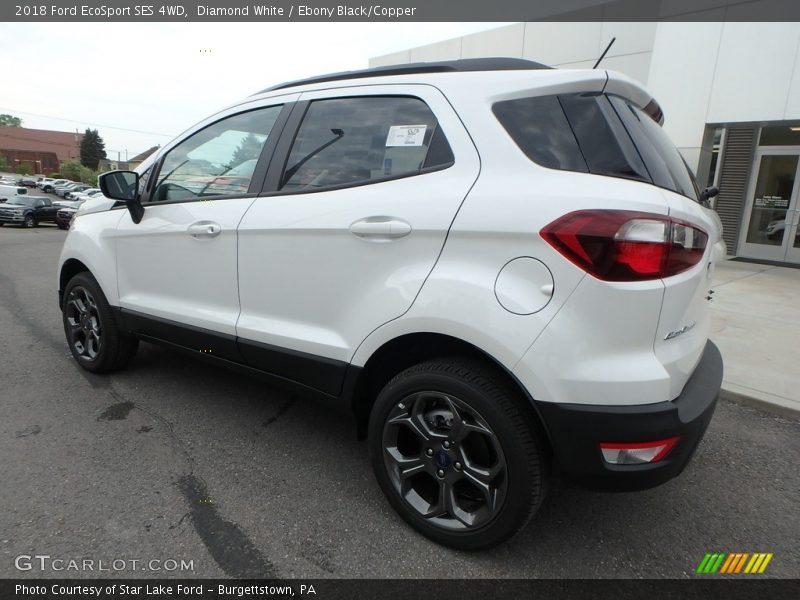 Diamond White / Ebony Black/Copper 2018 Ford EcoSport SES 4WD