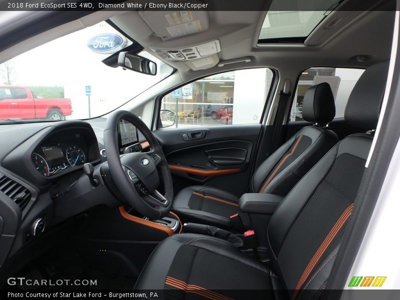 Diamond White / Ebony Black/Copper 2018 Ford EcoSport SES 4WD