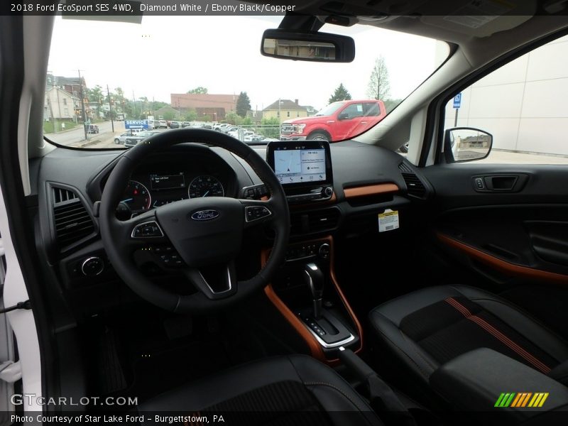 Diamond White / Ebony Black/Copper 2018 Ford EcoSport SES 4WD