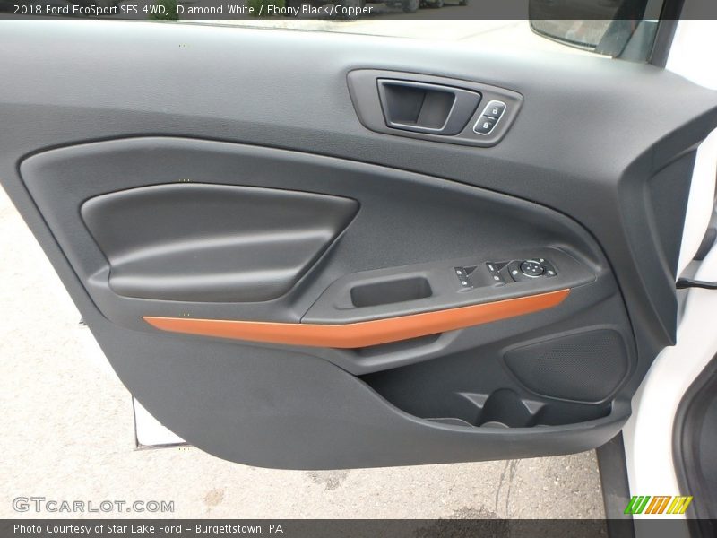 Diamond White / Ebony Black/Copper 2018 Ford EcoSport SES 4WD