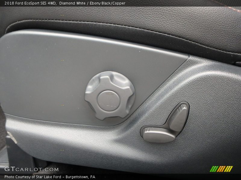 Diamond White / Ebony Black/Copper 2018 Ford EcoSport SES 4WD
