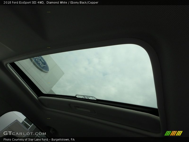 Diamond White / Ebony Black/Copper 2018 Ford EcoSport SES 4WD