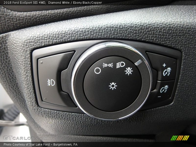 Diamond White / Ebony Black/Copper 2018 Ford EcoSport SES 4WD