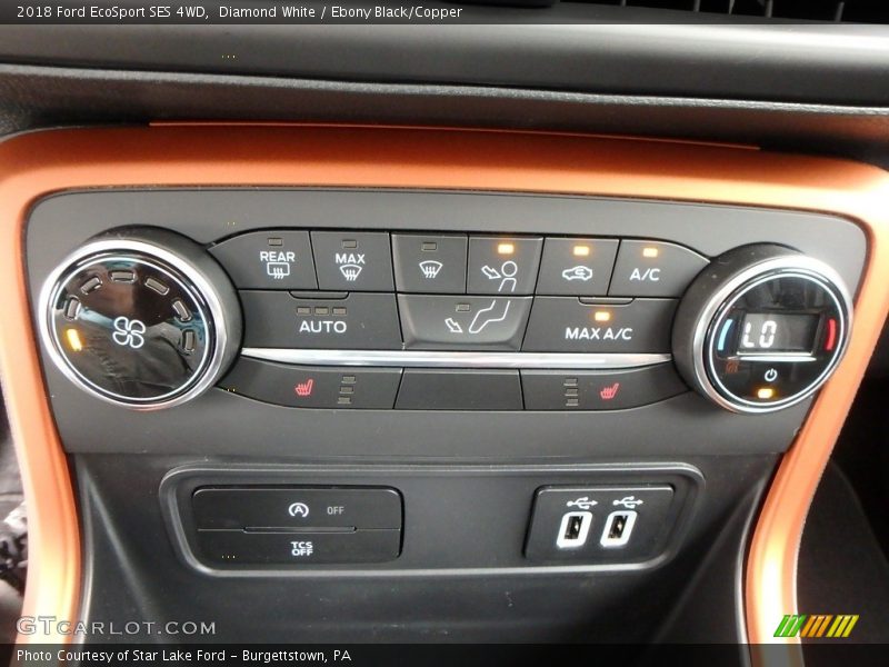 Diamond White / Ebony Black/Copper 2018 Ford EcoSport SES 4WD