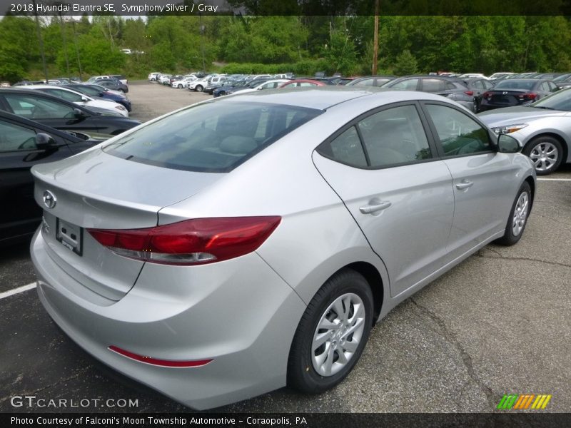 Symphony Silver / Gray 2018 Hyundai Elantra SE