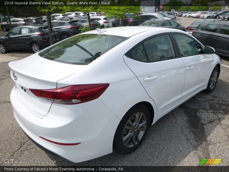 Quartz White Pearl / Black 2018 Hyundai Elantra Value Edition