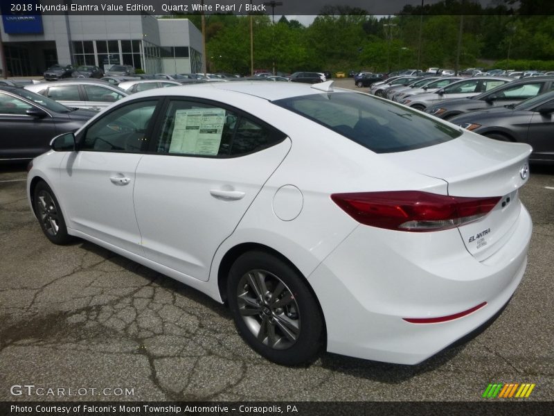 Quartz White Pearl / Black 2018 Hyundai Elantra Value Edition