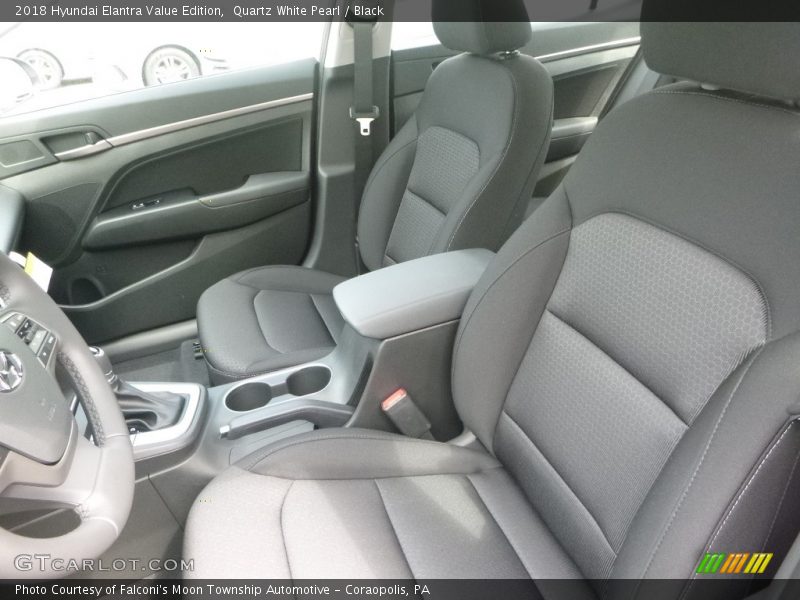 Quartz White Pearl / Black 2018 Hyundai Elantra Value Edition
