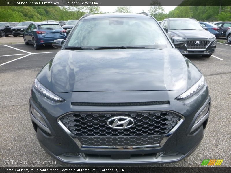 Thunder Gray / Black 2018 Hyundai Kona Ultimate AWD