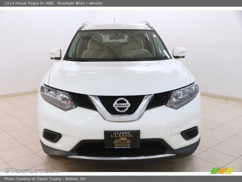 Moonlight White / Almond 2014 Nissan Rogue SV AWD