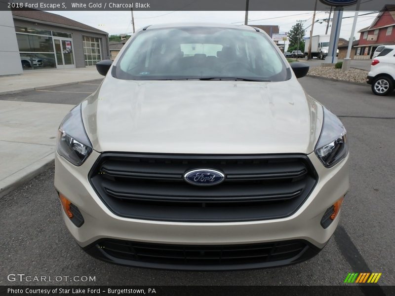 White Gold / Charcoal Black 2018 Ford Escape S