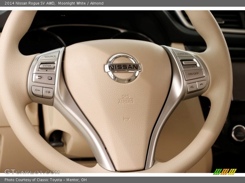 Moonlight White / Almond 2014 Nissan Rogue SV AWD