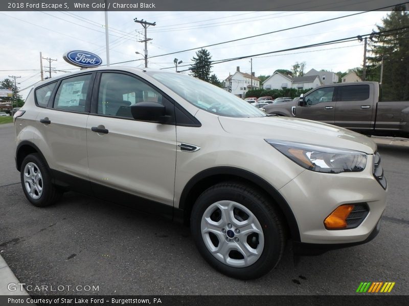 White Gold / Charcoal Black 2018 Ford Escape S
