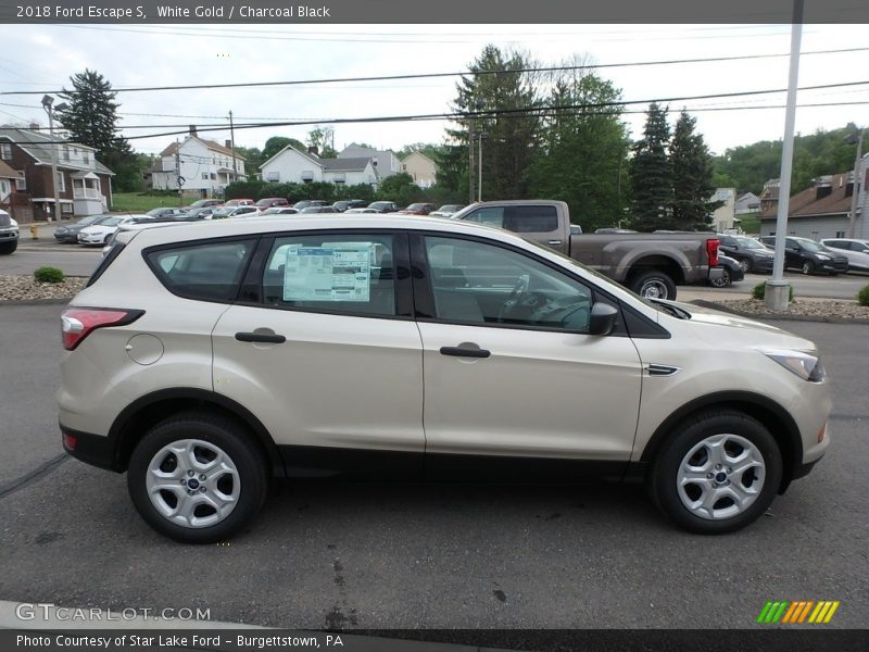 White Gold / Charcoal Black 2018 Ford Escape S