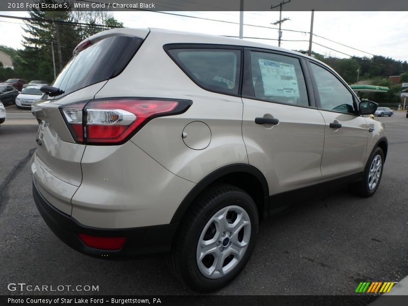 White Gold / Charcoal Black 2018 Ford Escape S