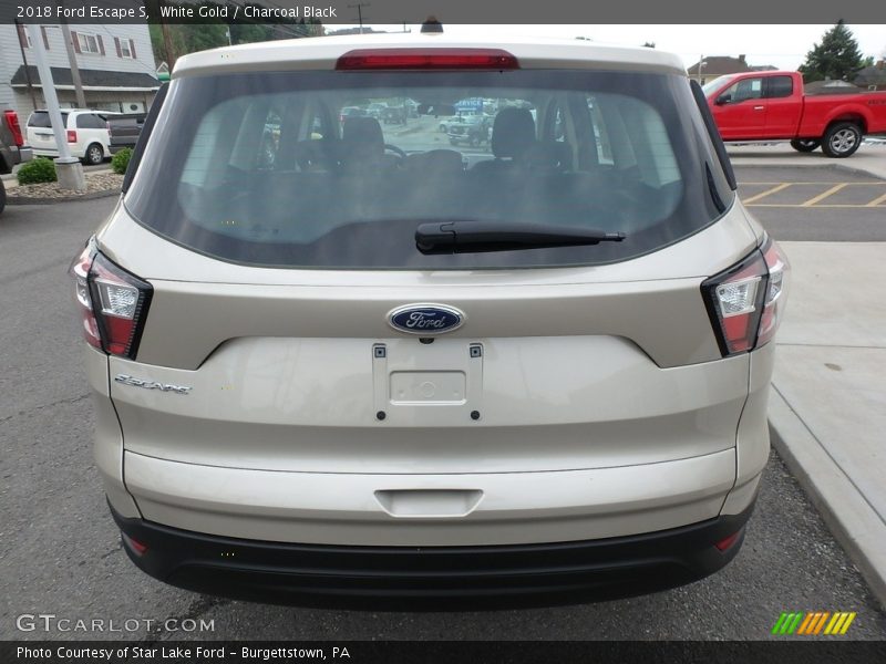 White Gold / Charcoal Black 2018 Ford Escape S