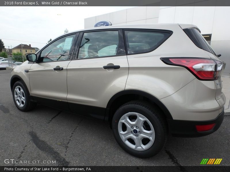 White Gold / Charcoal Black 2018 Ford Escape S