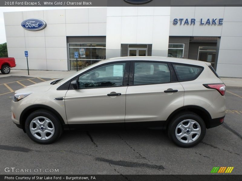 White Gold / Charcoal Black 2018 Ford Escape S
