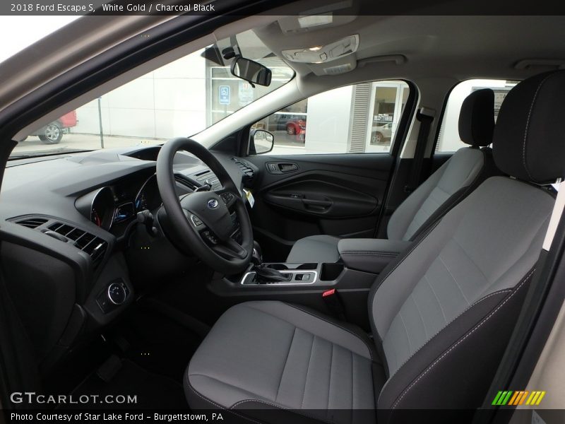 White Gold / Charcoal Black 2018 Ford Escape S