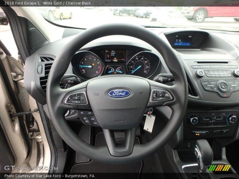 White Gold / Charcoal Black 2018 Ford Escape S