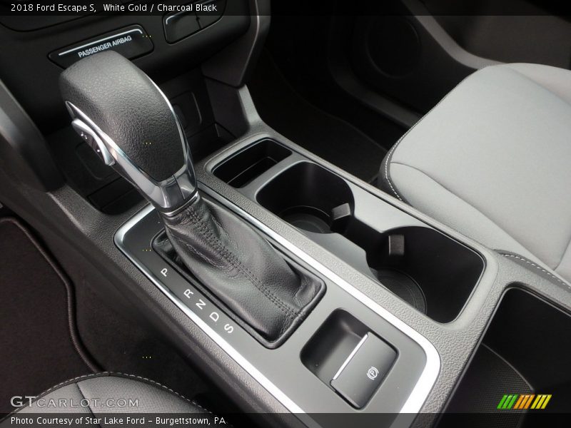 White Gold / Charcoal Black 2018 Ford Escape S