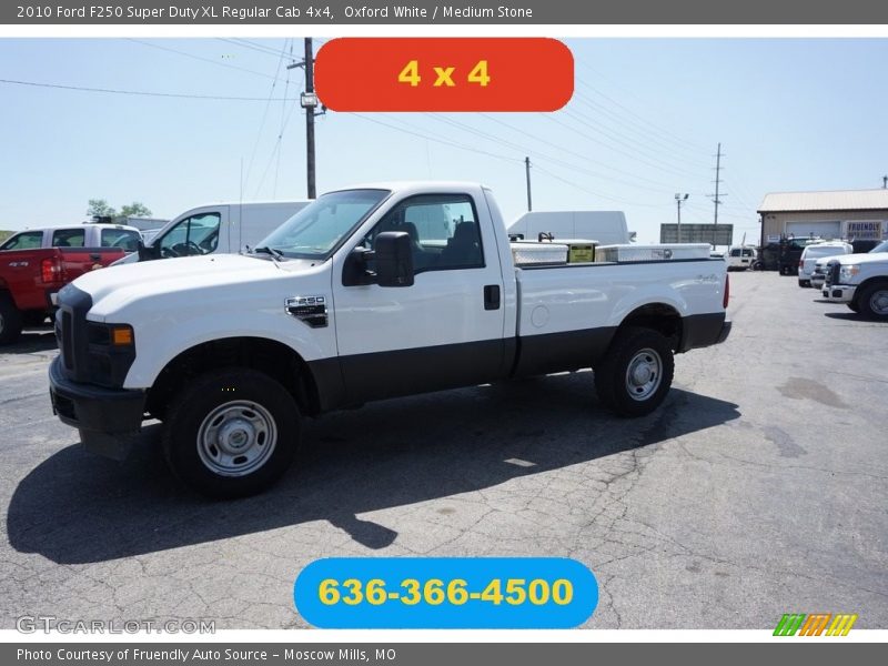 Oxford White / Medium Stone 2010 Ford F250 Super Duty XL Regular Cab 4x4