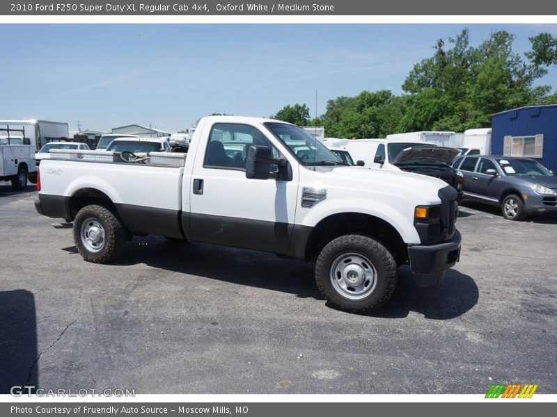 Oxford White / Medium Stone 2010 Ford F250 Super Duty XL Regular Cab 4x4
