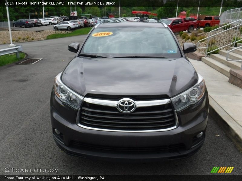 Predawn Gray Mica / Black 2016 Toyota Highlander XLE AWD