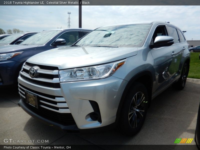 Celestial Silver Metallic / Black 2018 Toyota Highlander LE