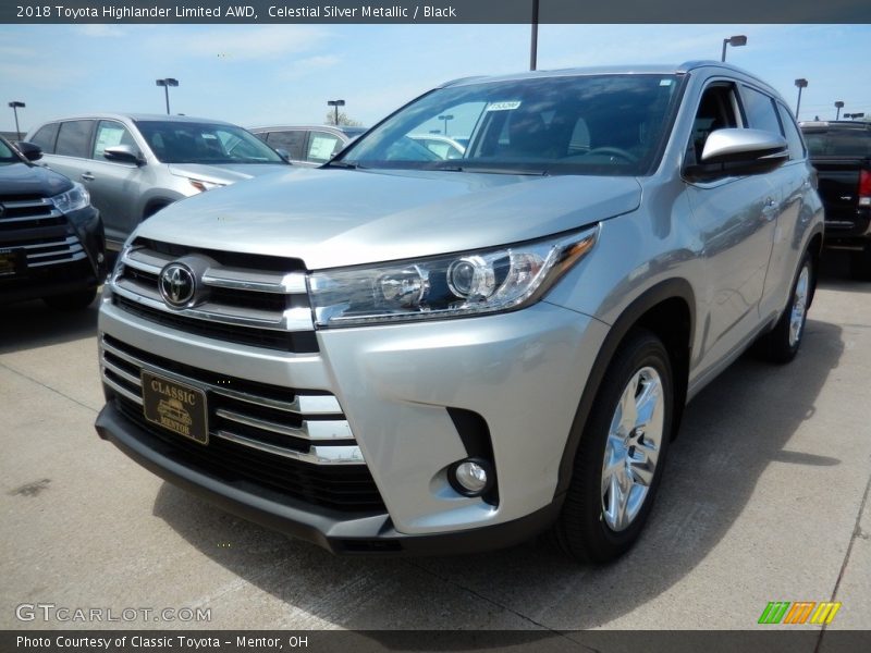 Celestial Silver Metallic / Black 2018 Toyota Highlander Limited AWD