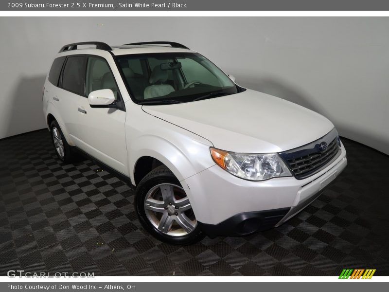 Satin White Pearl / Black 2009 Subaru Forester 2.5 X Premium